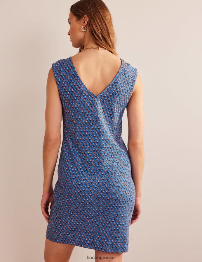 Aegean blue & tulip blush είδη ένδυσης αμάνικο φόρεμα αλλαγής ζέρσεϊ Boden γυναίκες 464PH818