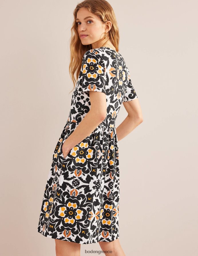μαύρο & πλούσιο πόμο είδη ένδυσης φόρεμα ζέρσεϊ με εύκολη εγκοπή Boden γυναίκες 464PH81014