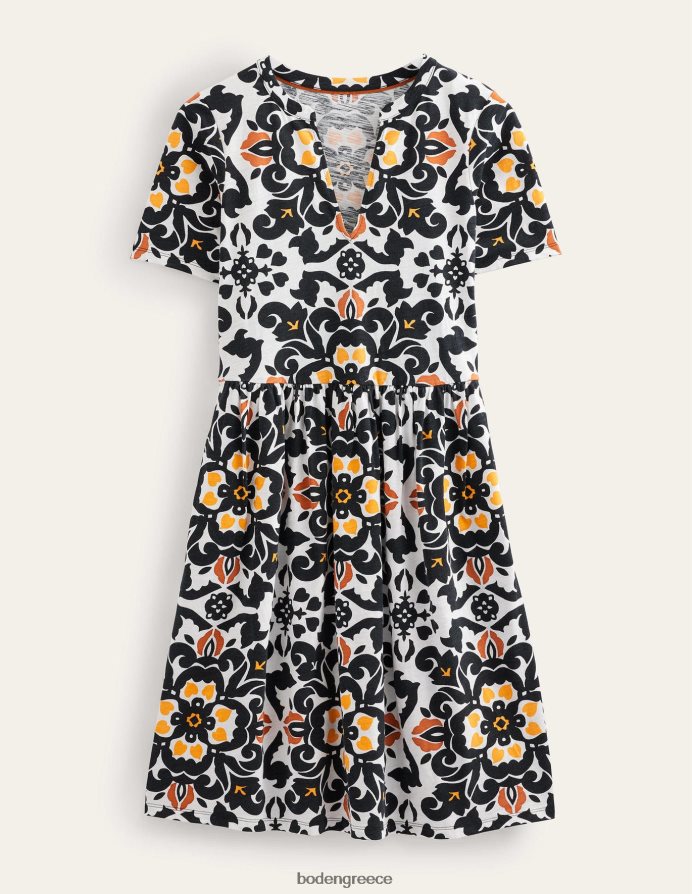 μαύρο & πλούσιο πόμο είδη ένδυσης φόρεμα ζέρσεϊ με εύκολη εγκοπή Boden γυναίκες 464PH81014