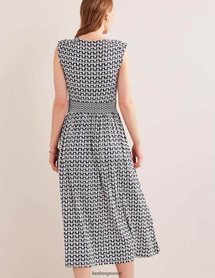 γαλλικό ναυτικό και ποπ τουλίπα είδη ένδυσης μίντι φόρεμα ζέρσεϊ με λεπτομέρεια στη μέση Boden γυναίκες 464PH81017