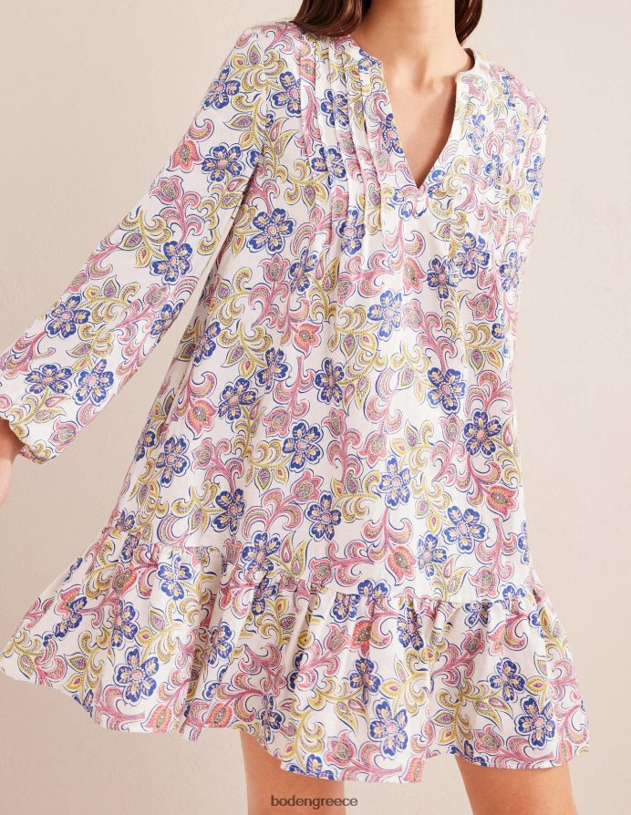 ιβουάρ και βοτανική ταβέρνα είδη ένδυσης Μίνι λινό φόρεμα σε επίπεδα Boden γυναίκες 464PH81034