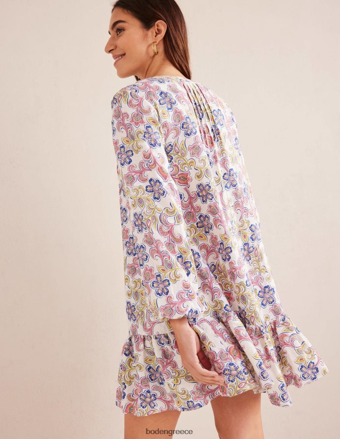 ιβουάρ και βοτανική ταβέρνα είδη ένδυσης Μίνι λινό φόρεμα σε επίπεδα Boden γυναίκες 464PH81034