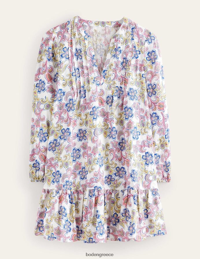 ιβουάρ και βοτανική ταβέρνα είδη ένδυσης Μίνι λινό φόρεμα σε επίπεδα Boden γυναίκες 464PH81034