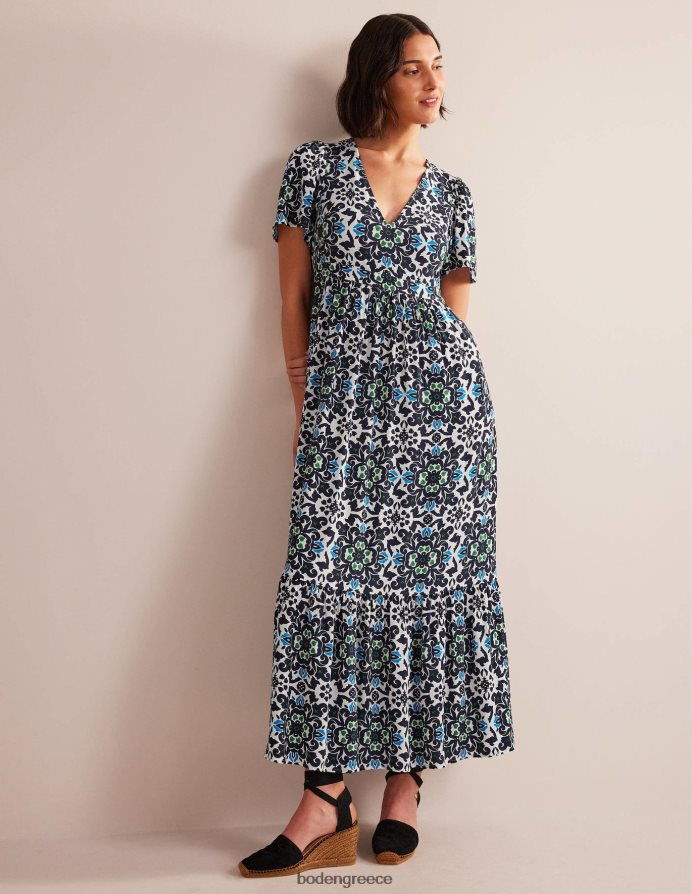 ναυτικό & χλιδάτο πόμο είδη ένδυσης Μάξι φόρεμα με λαιμόκοψη Boden γυναίκες 464PH81057