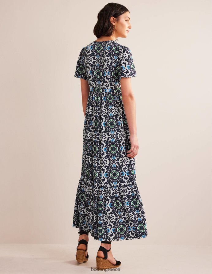 ναυτικό & χλιδάτο πόμο είδη ένδυσης Μάξι φόρεμα με λαιμόκοψη Boden γυναίκες 464PH81057