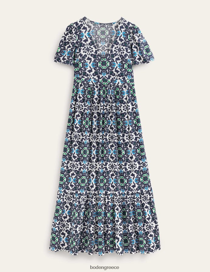 ναυτικό & χλιδάτο πόμο είδη ένδυσης Μάξι φόρεμα με λαιμόκοψη Boden γυναίκες 464PH81057