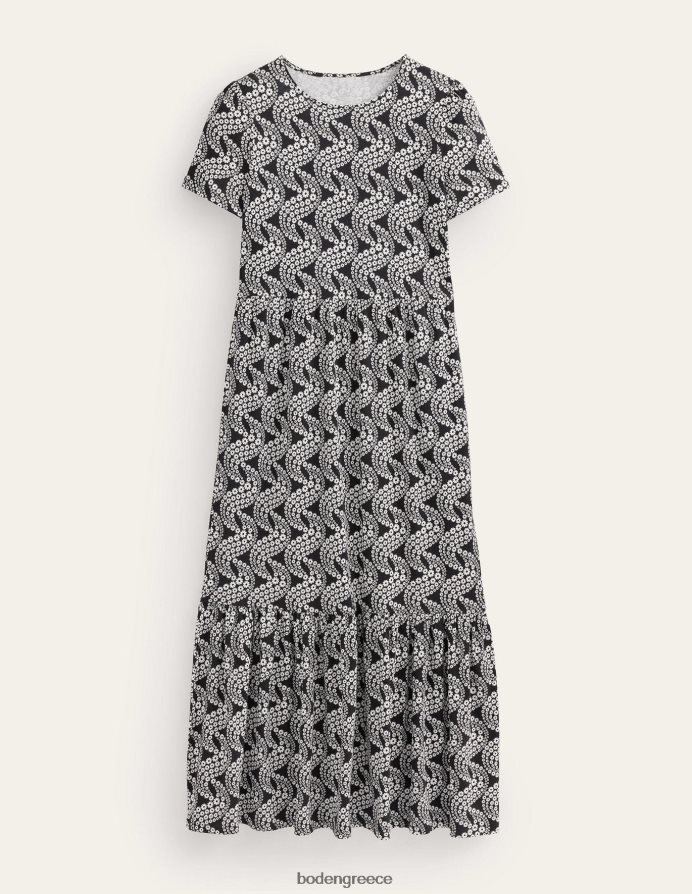 μαύρο & μαργαρίτα στροβιλισμού είδη ένδυσης μίντι φόρεμα από ζέρσεϊ σε επίπεδα Boden γυναίκες 464PH81110