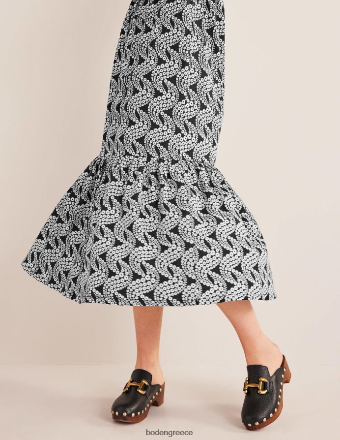 μαύρο & μαργαρίτα στροβιλισμού είδη ένδυσης μίντι φόρεμα από ζέρσεϊ σε επίπεδα Boden γυναίκες 464PH81110