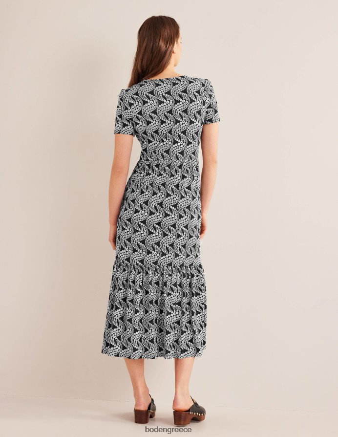 μαύρο & μαργαρίτα στροβιλισμού είδη ένδυσης μίντι φόρεμα από ζέρσεϊ σε επίπεδα Boden γυναίκες 464PH81110