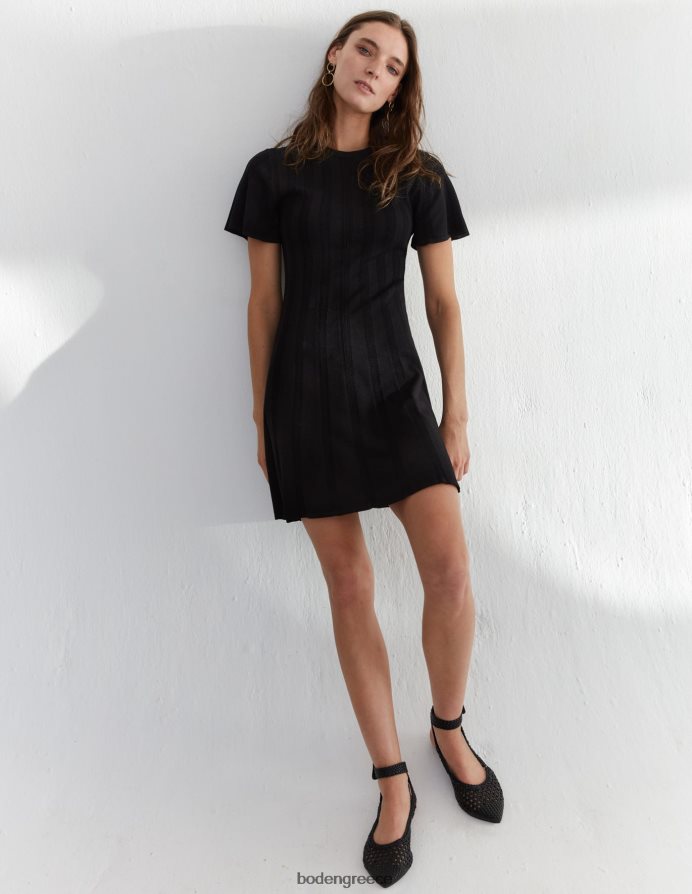 μαύρος είδη ένδυσης Μίνι φόρεμα με φουντωμένες βελονιές Boden γυναίκες 464PH81137
