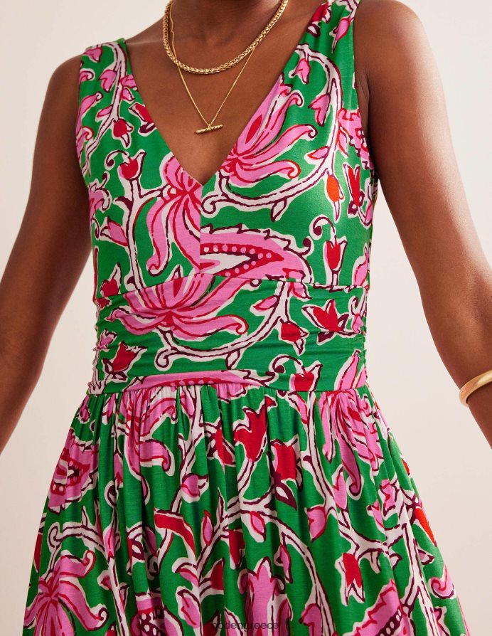 ασβέστη & βοτανικό κλήμα είδη ένδυσης αμάνικο φόρεμα ζέρσεϊ μάξι Boden γυναίκες 464PH81151