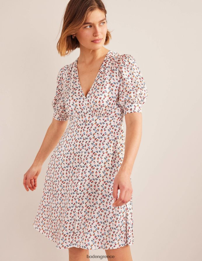 ελεφαντόδοντο & γλυκιά μαργαρίτα είδη ένδυσης σατέν φόρεμα τσαγιού Boden γυναίκες 464PH81169