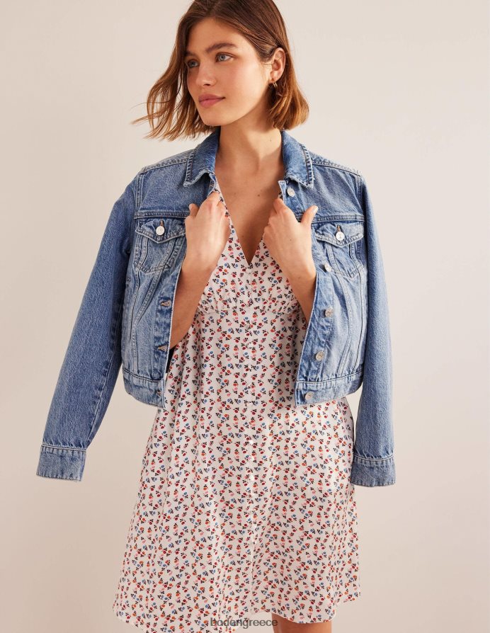 ελεφαντόδοντο & γλυκιά μαργαρίτα είδη ένδυσης σατέν φόρεμα τσαγιού Boden γυναίκες 464PH81169