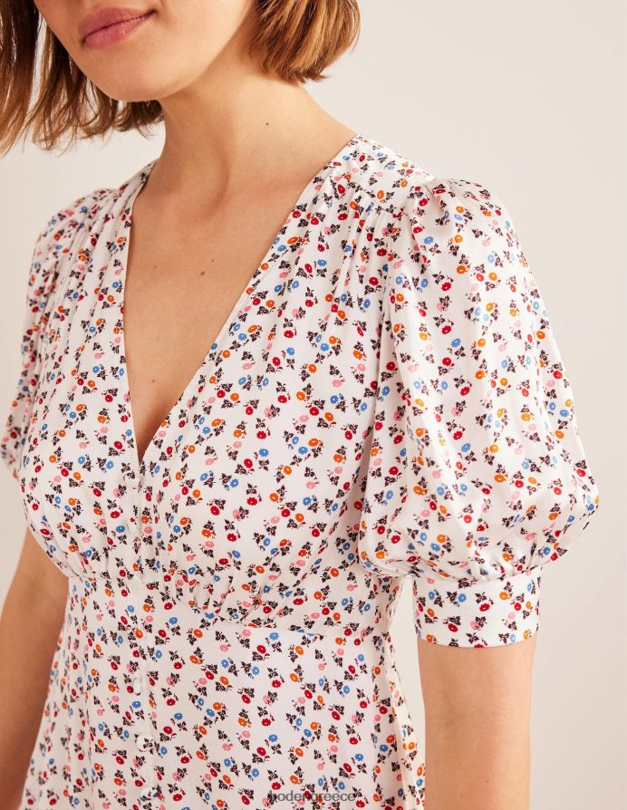 ελεφαντόδοντο & γλυκιά μαργαρίτα είδη ένδυσης σατέν φόρεμα τσαγιού Boden γυναίκες 464PH81169