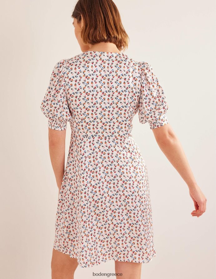 ελεφαντόδοντο & γλυκιά μαργαρίτα είδη ένδυσης σατέν φόρεμα τσαγιού Boden γυναίκες 464PH81169