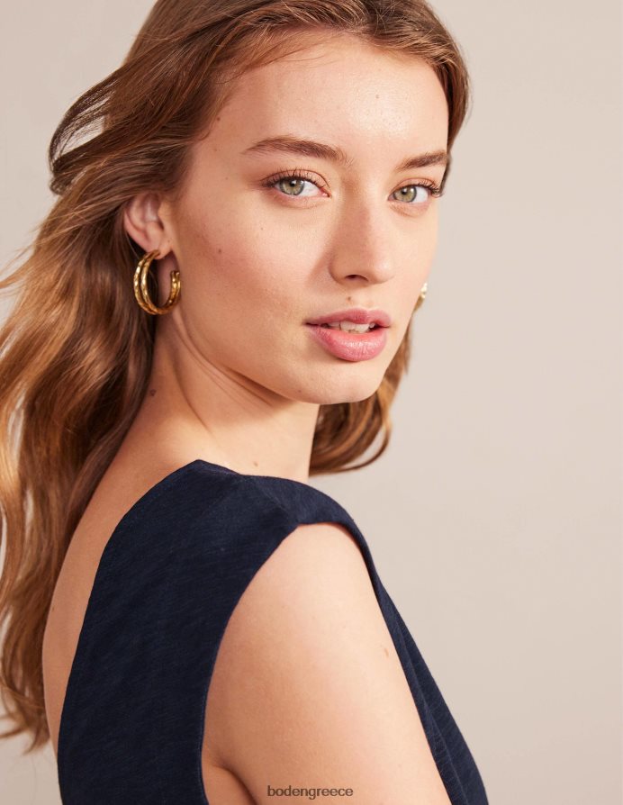 ΠΟΛΕΜΙΚΟ ΝΑΥΤΙΚΟ είδη ένδυσης αμάνικο φόρεμα αλλαγής ζέρσεϊ Boden γυναίκες 464PH81170