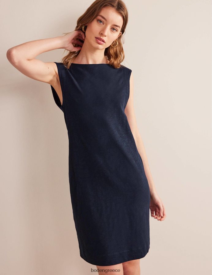 ΠΟΛΕΜΙΚΟ ΝΑΥΤΙΚΟ είδη ένδυσης αμάνικο φόρεμα αλλαγής ζέρσεϊ Boden γυναίκες 464PH81170