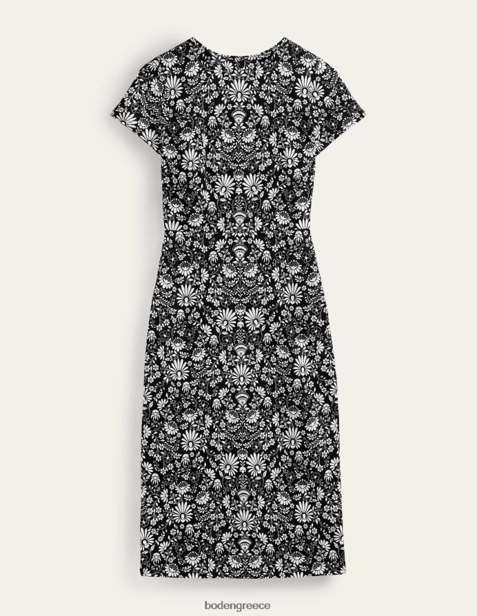 κλωνάρι μαύρο & γαρδένιας είδη ένδυσης Μίντι φόρεμα στήλης ζέρσεϊ Boden γυναίκες 464PH81175