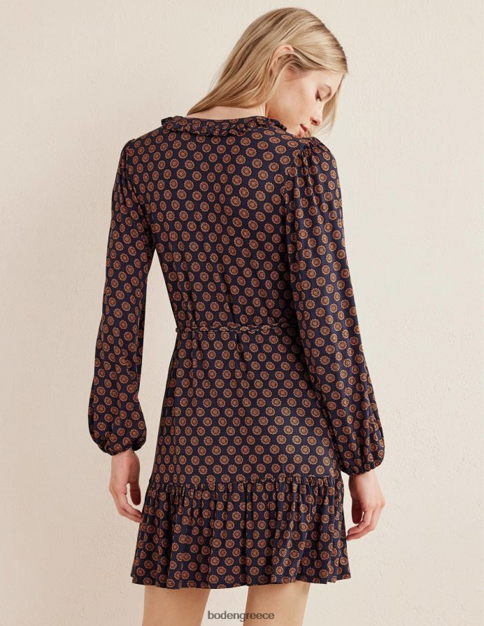 γαλλικό ναυτικό και γεωγραφικό ηλίανθο είδη ένδυσης φόρεμα ζέρσεϊ με εγκοπή Boden γυναίκες 464PH81185