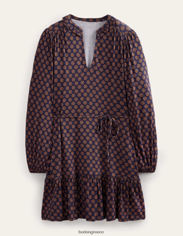 γαλλικό ναυτικό και γεωγραφικό ηλίανθο είδη ένδυσης φόρεμα ζέρσεϊ με εγκοπή Boden γυναίκες 464PH81185