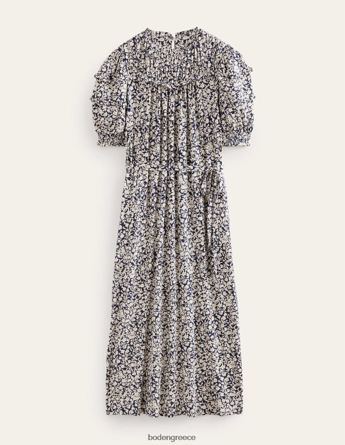 γαλλικό ναυτικό & αφηρημένο κλήμα είδη ένδυσης μίντι φόρεμα ζέρσεϊ λεπτομέρεια γιοκ Boden γυναίκες 464PH81208