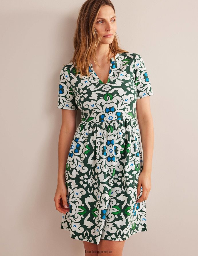 πεζοπορία με πράσινο και πολυτελές πομάκι είδη ένδυσης φόρεμα ζέρσεϊ με εύκολη εγκοπή Boden γυναίκες 464PH81210