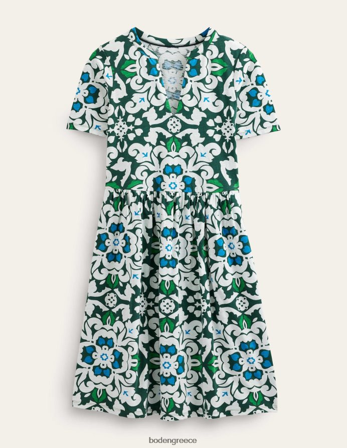 πεζοπορία με πράσινο και πολυτελές πομάκι είδη ένδυσης φόρεμα ζέρσεϊ με εύκολη εγκοπή Boden γυναίκες 464PH81210