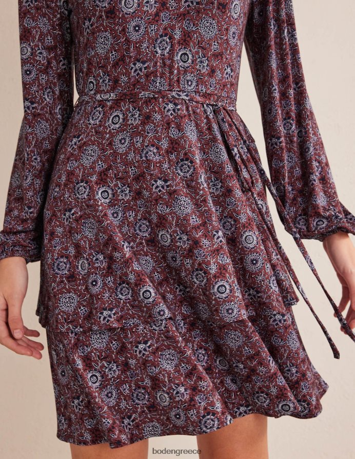 μυρωδικά μήλο & ταπετσαρία λουλουδιών είδη ένδυσης Μίνι φόρεμα ζέρσεϊ σε επίπεδα Boden γυναίκες 464PH81227