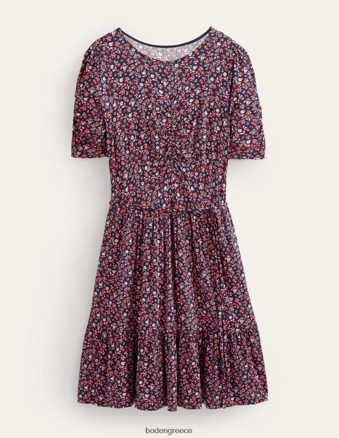 ροζ σερμπέτι & φύλλωμα πετάλων είδη ένδυσης Μίνι φόρεμα ζέρσεϊ με ρουστίκ μπούστο Boden γυναίκες 464PH81240