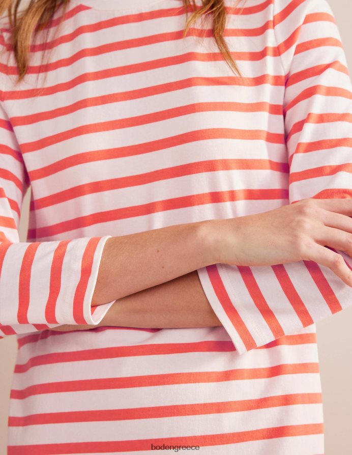 λωρίδα ελεφαντόδοντου και λωτού είδη ένδυσης τζέρσεϊ μίνι μπλουζάκι Boden γυναίκες 464PH81253