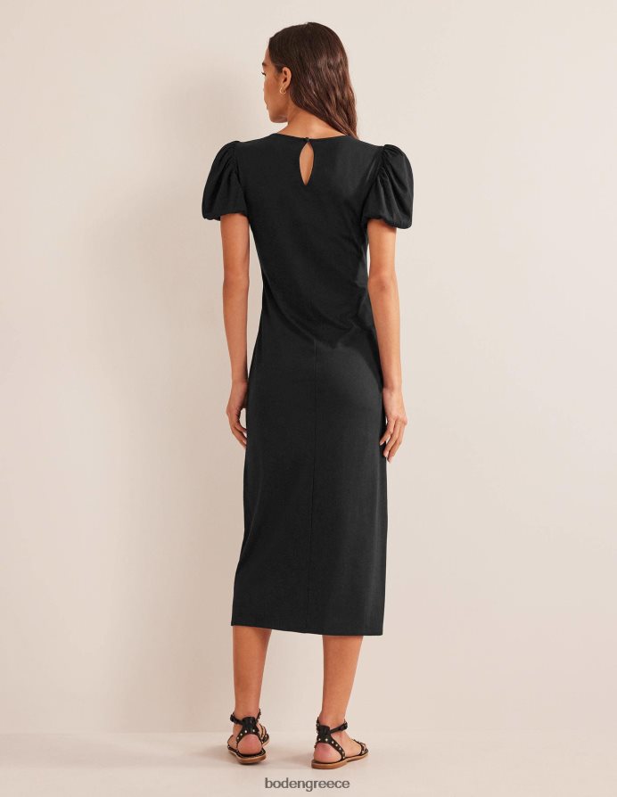 μαύρος είδη ένδυσης Μίντι φόρεμα ζέρσεϊ με φουσκωτά μανίκια Boden γυναίκες 464PH81322