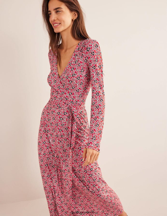 στροβιλισμός ντομάτας & τριφυλλιού είδη ένδυσης μάξι φόρεμα με τζέρσεϊ Boden γυναίκες 464PH81349