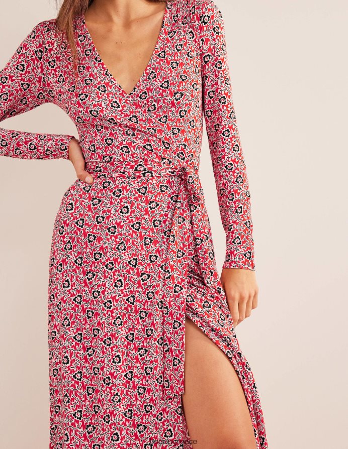 στροβιλισμός ντομάτας & τριφυλλιού είδη ένδυσης μάξι φόρεμα με τζέρσεϊ Boden γυναίκες 464PH81349