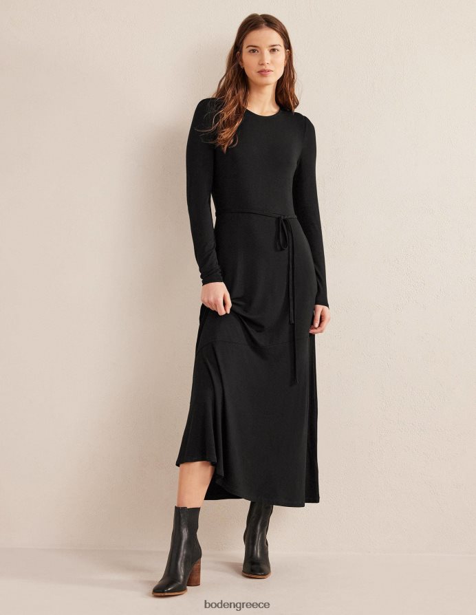 μαύρος είδη ένδυσης λεπτομέρεια φούστα τζέρσεϊ μίντι φόρεμα Boden γυναίκες 464PH81360