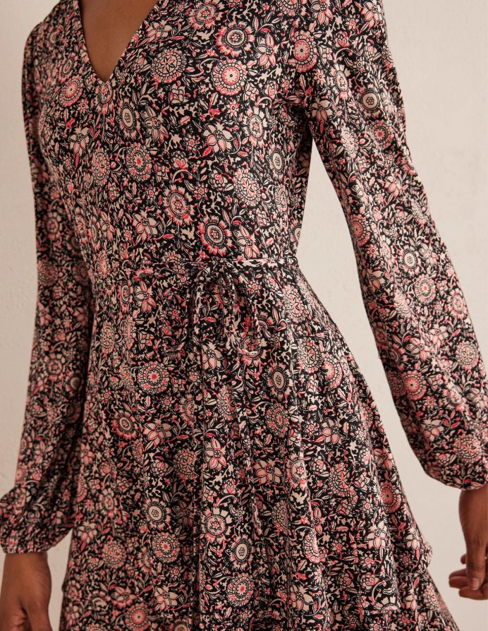 ποπ κορν & φλοράλ ταπισερί είδη ένδυσης Μίνι φόρεμα ζέρσεϊ σε επίπεδα Boden γυναίκες 464PH81361