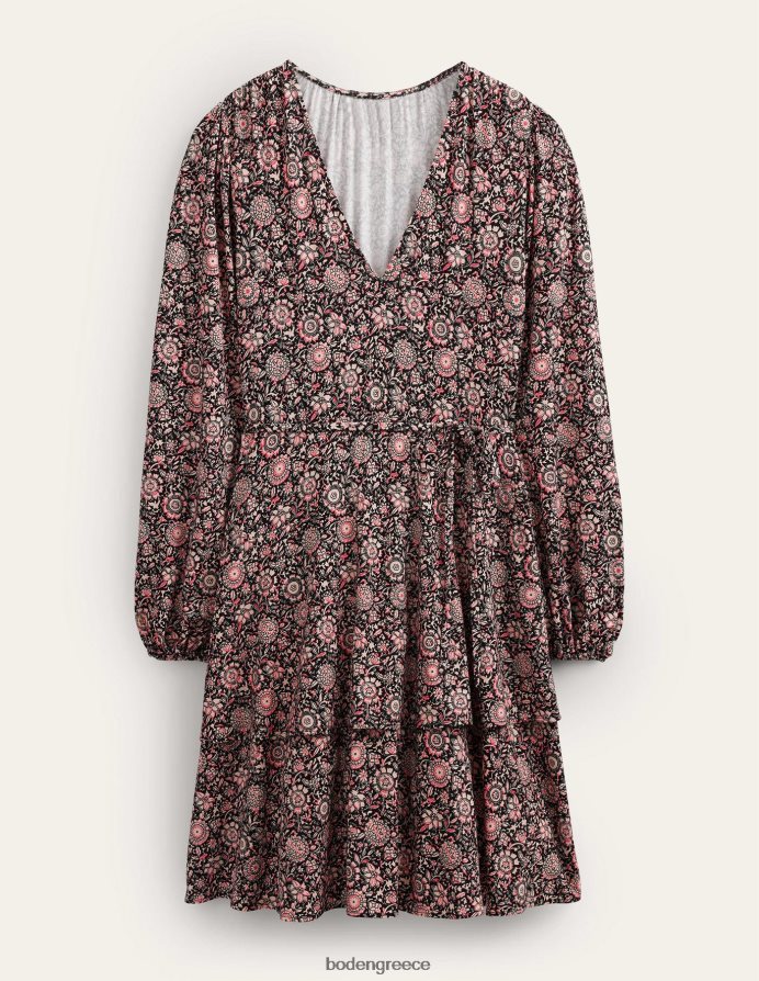 ποπ κορν & φλοράλ ταπισερί είδη ένδυσης Μίνι φόρεμα ζέρσεϊ σε επίπεδα Boden γυναίκες 464PH81361