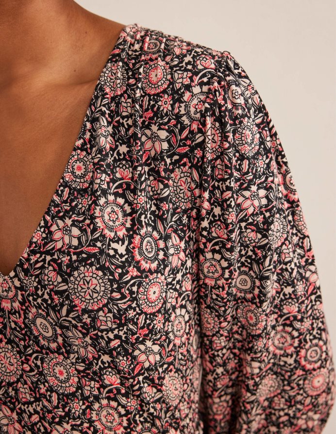 ποπ κορν & φλοράλ ταπισερί είδη ένδυσης Μίνι φόρεμα ζέρσεϊ σε επίπεδα Boden γυναίκες 464PH81361