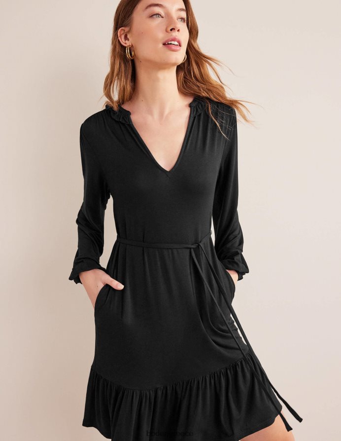 μαύρος είδη ένδυσης φόρεμα ζέρσεϊ με εγκοπή Boden γυναίκες 464PH81363