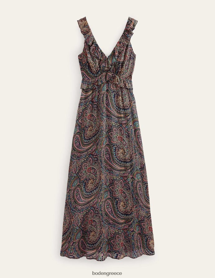 ελαφρύ ναυτικό & παλάτι είδη ένδυσης μάξι φόρεμα με βολάν Boden γυναίκες 464PH813