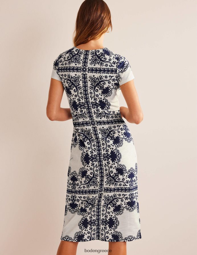 ναυτικό & τοποθέτηση λουλουδιών είδη ένδυσης Μίντι φόρεμα στήλης ζέρσεϊ Boden γυναίκες 464PH81405