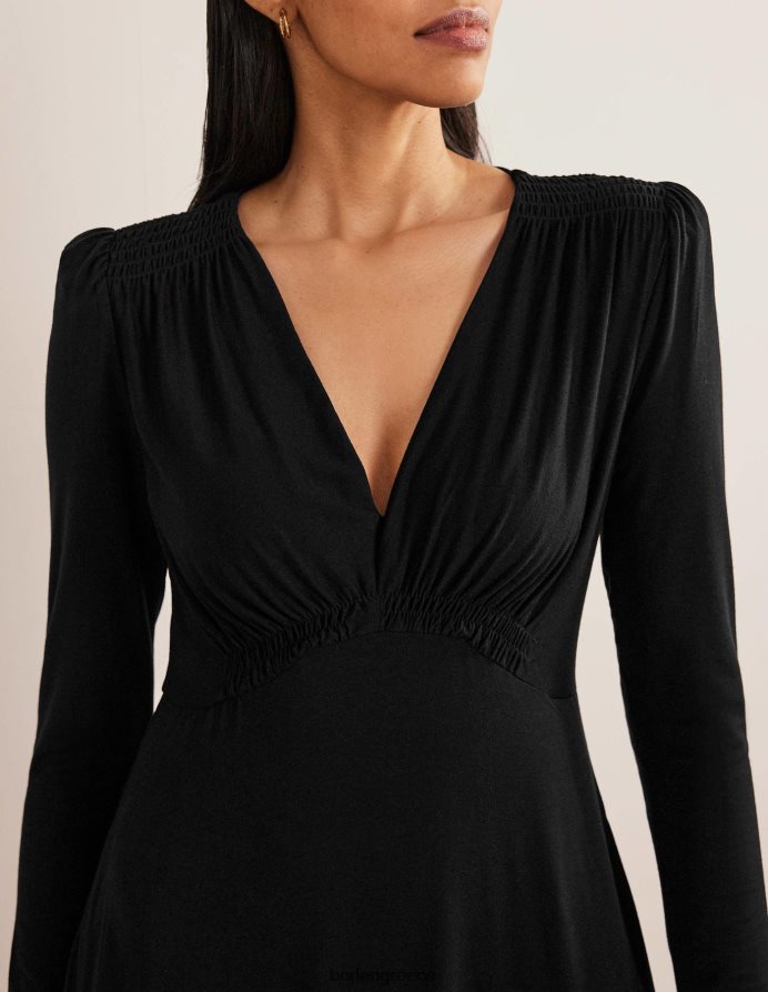 μαύρος είδη ένδυσης Μίνι φόρεμα τσαγιού ζέρσεϊ Boden γυναίκες 464PH81437