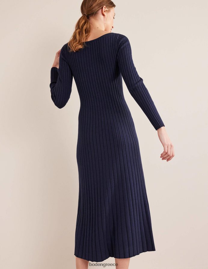 ΠΟΛΕΜΙΚΟ ΝΑΥΤΙΚΟ είδη ένδυσης μίντι φόρεμα πλεκτό με λαιμόκοψη Boden γυναίκες 464PH81478