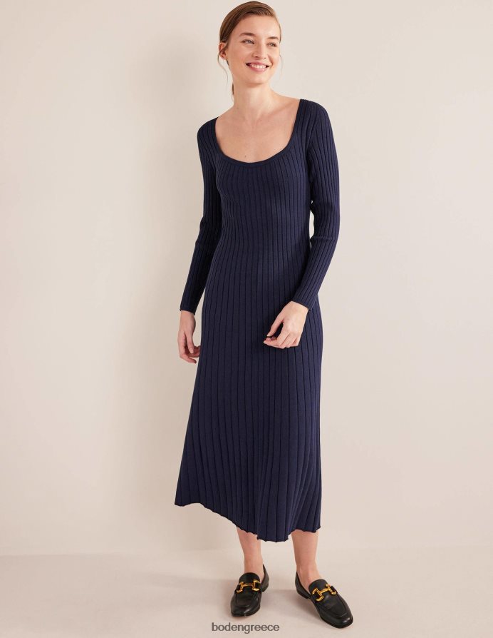 ΠΟΛΕΜΙΚΟ ΝΑΥΤΙΚΟ είδη ένδυσης μίντι φόρεμα πλεκτό με λαιμόκοψη Boden γυναίκες 464PH81478