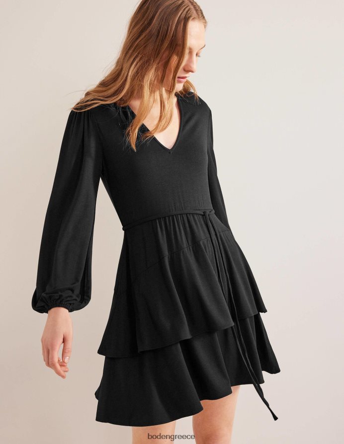 μαύρος είδη ένδυσης Μίνι φόρεμα ζέρσεϊ σε επίπεδα Boden γυναίκες 464PH81497