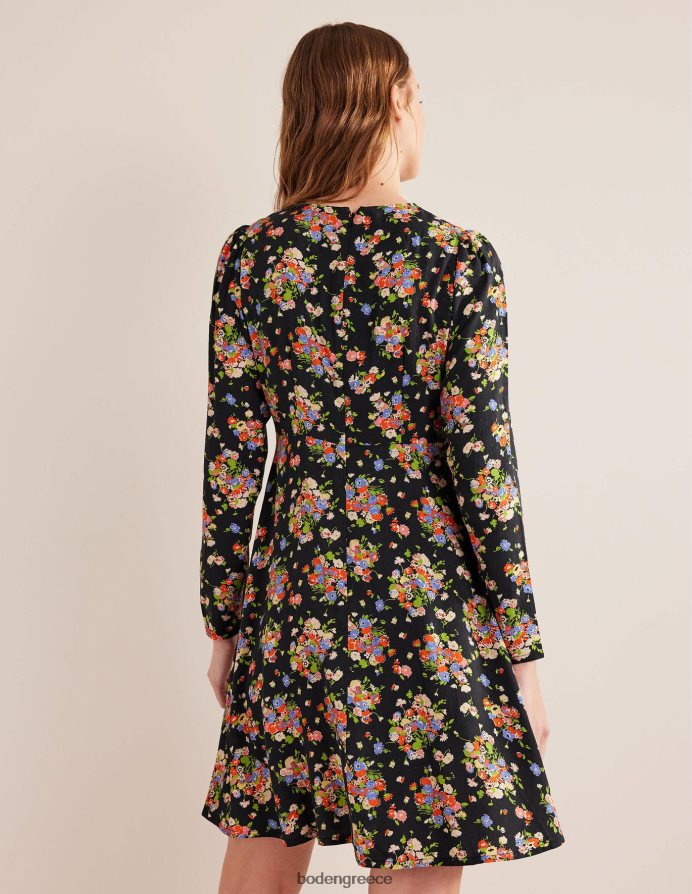 μαύρο & άγριο σύμπλεγμα είδη ένδυσης φόρεμα με λαιμόκοψη και λάμψη Boden γυναίκες 464PH81510