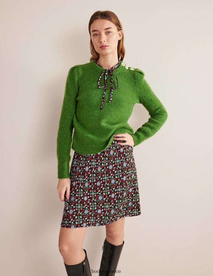 στροβιλισμός μαύρου & γαρδένιας είδη ένδυσης φόρεμα πουκάμισο με λαιμόκοψη Boden γυναίκες 464PH81559