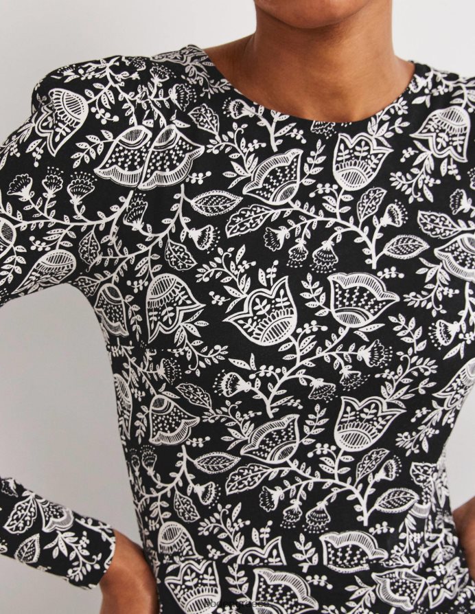 κλήμα μαύρο & τουλίπα είδη ένδυσης Μίνι φόρεμα από ζέρσεϊ Boden γυναίκες 464PH81604