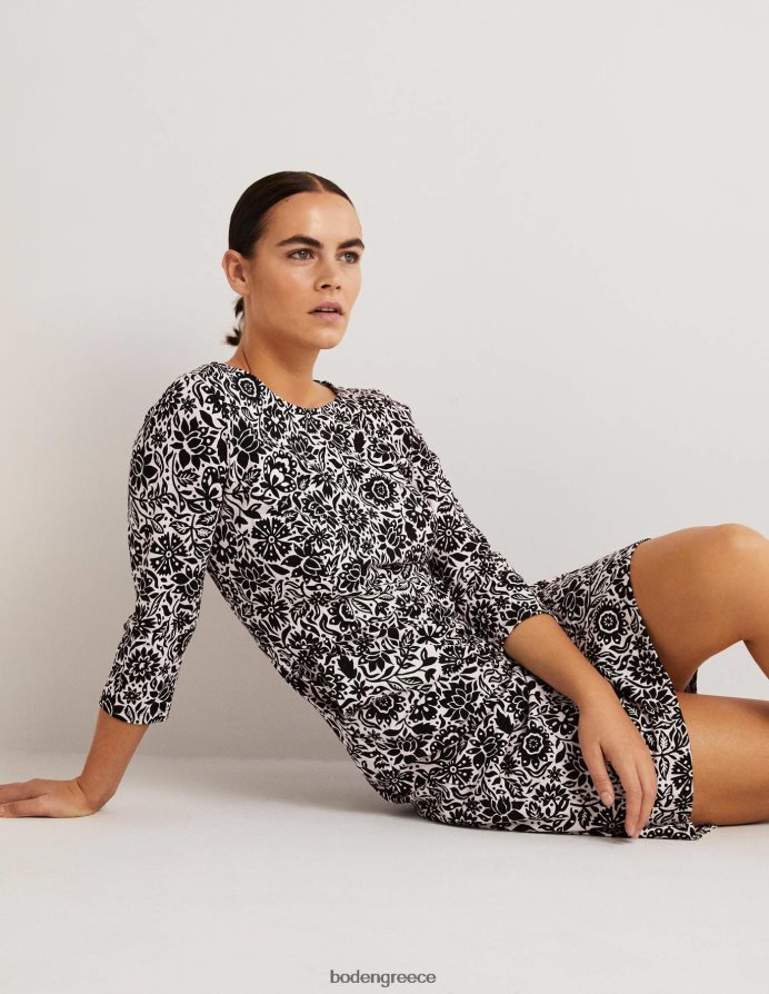 μαύρο & φύλλωμα άνθιση είδη ένδυσης φόρεμα τζέρσεϊ Boden γυναίκες 464PH81626