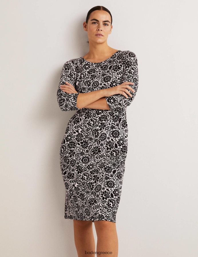 μαύρο & φύλλωμα άνθιση είδη ένδυσης φόρεμα τζέρσεϊ Boden γυναίκες 464PH81626