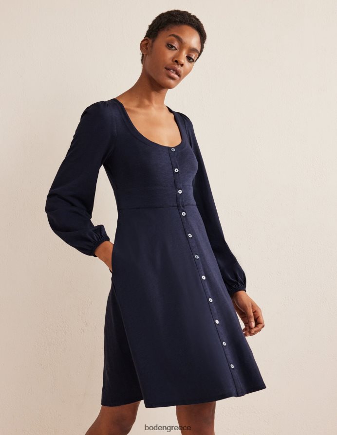 ΠΟΛΕΜΙΚΟ ΝΑΥΤΙΚΟ είδη ένδυσης Μίνι φόρεμα ζέρσεϊ μπροστά με κουμπί Boden γυναίκες 464PH81731